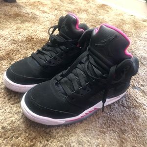 Air Jordan 5 Pink and Black size 5.5Y